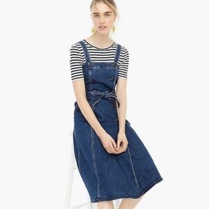 Button-front trench dress in stretch denim